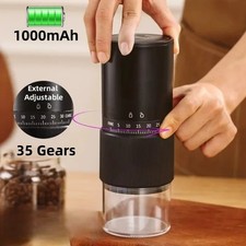 Portable Electric Coffee Bean Grinder – Rechargeable Adjustable Grinder