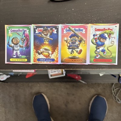 Alex Pardee GPK Series 2 4 Baseball Threads Rainbow Foil 3a9a10a&8a
