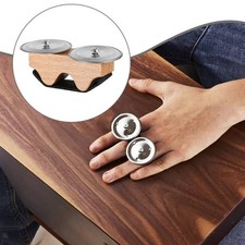 Finger Tambourine for Hand Drums Compact Easy on Off for Various World Drums