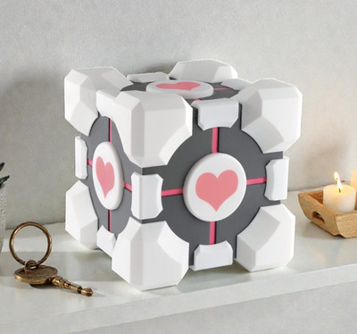 Portal Companion Cube Box | 3D Printed Weighted Companion Cube Storage Container