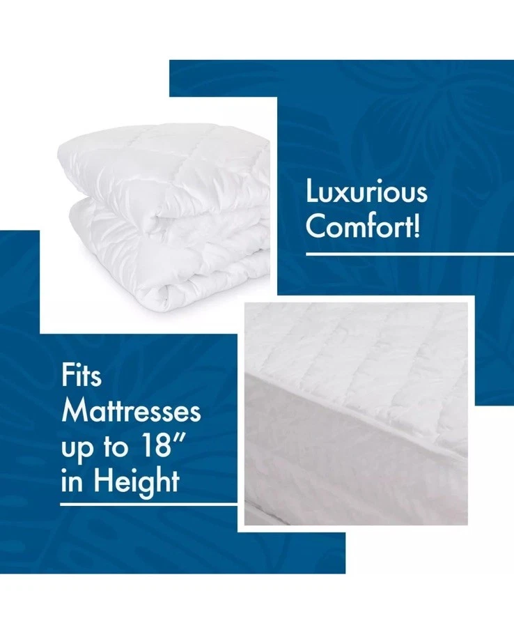 Almohadilla de colchón impermeable Tommy Bahama triple protección liberación de manchas Cal King Foto 2 de 4