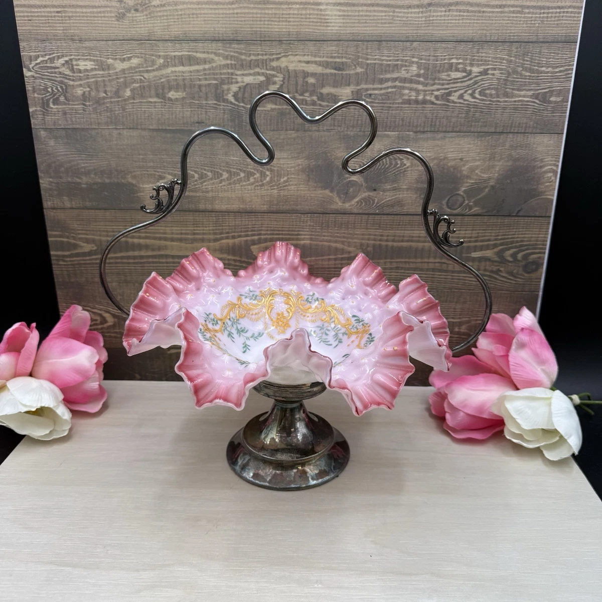 Glass Brides Bowl In Antique Us Silver-Plated Baskets for sale | eBay