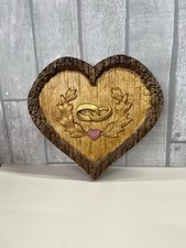 Wood Carved Anniversary - Wedding plaque Personalized Gift