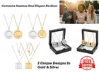 Elegant Stainless Steel Laser Engraved Revolving Pendant Necklace Ideal ForGift