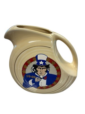 Fiesta HLCCA 2008 Juice Pitcher 1940 Uncle Sam Ivory Fiestaware