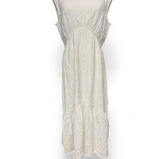 Nine West White Textured Sleeveless Maxi Dress – Size L