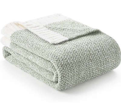 Snuggle Sac Sage Green Throw Blanket 50''x70'', Super Soft Warm Microfiber
