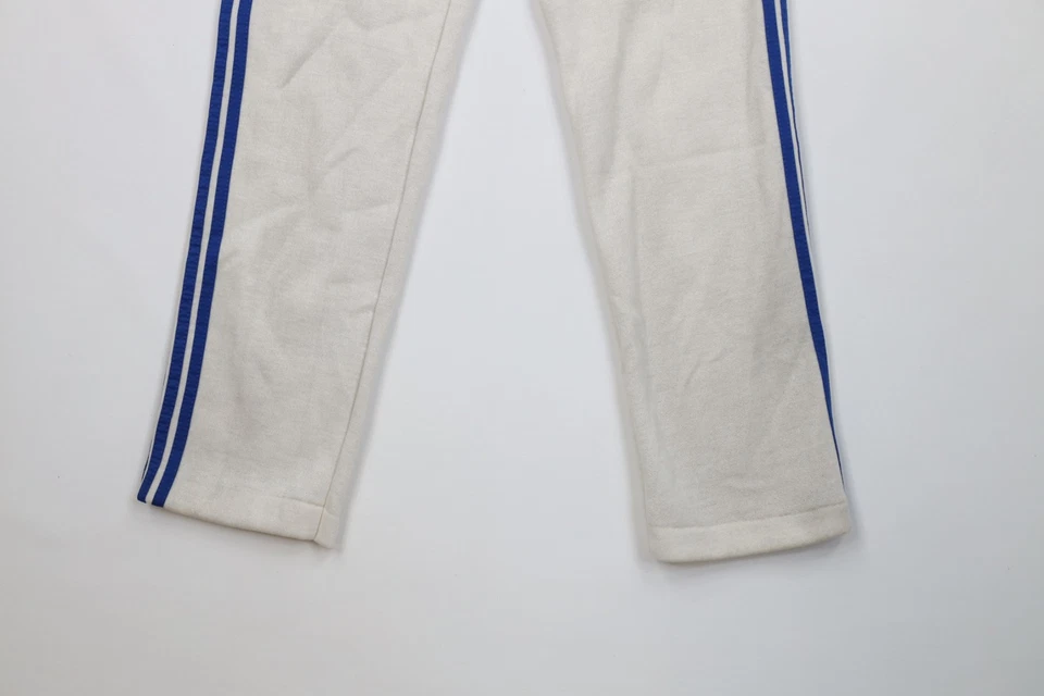 Pantalones deportivos vintage años 70 Streetwear niños medianos a rayas en blanco crema EE. UU. Foto 4 de 4