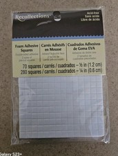 NIP RARE RECOLLECTIONS 70 MOUNTING FOAM ADHESIVE ACID FREE SQUARES SCRAPBOOKING