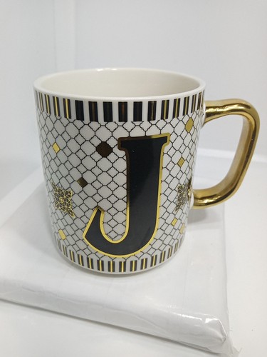 LETTER "J" MONOGRAM MUG. INITIAL " J" COFFEE MUG. "J" DECO MUG. B368 - Picture 7 of 14