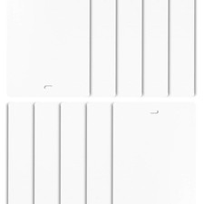 DALIX PVC Vertical Blind Replacement Slats Curved Smooth 94.5 Length 10, Whi...