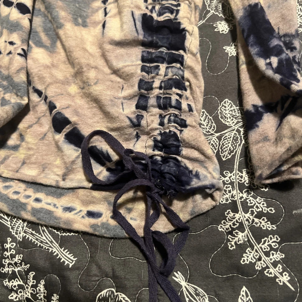 Top túnica Raw Earth Wild Sky para mujer cuello capucha lateral acanalado mediano Foto 4 de 4