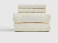 Quince Organic Brushed Cotton Sheet Set - King - Ivory