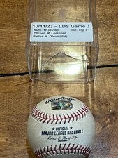 10/11/2023 GAME USED BASEBALL Phillies Braves Game 3 League Division Series