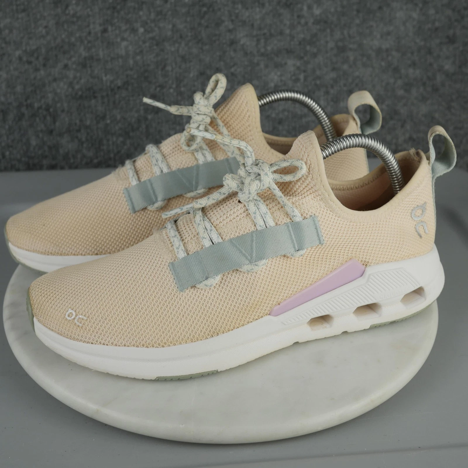 On Running Shoes Womens Size 10 Beige Cloudeasy Mesh Athletic Sneakers Comfort
