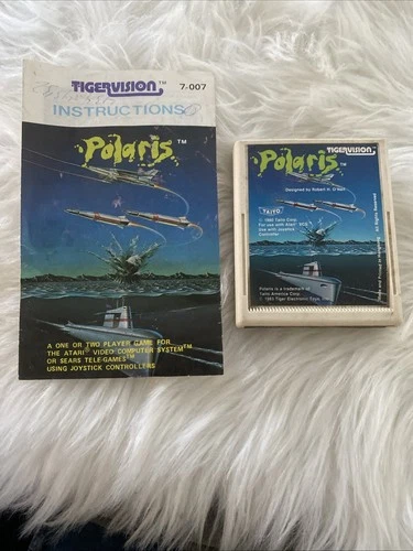 Polaris Atari 2600 Game Cartridge by Tigervision Manual Included