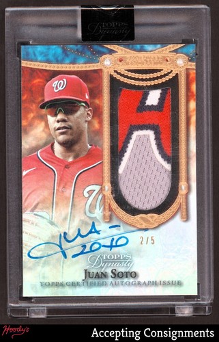2023 Topps Dynasty Baseball Classic Silver Juan Soto GAME-USED PATCH AUTO 2/5