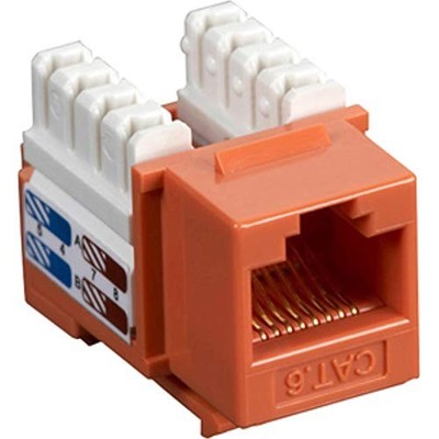BlackBox CAT6JOR25PAK Cat6 Keystone Jack 25-Pack Orange