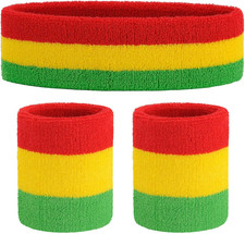 Sweatband Set Sports Headband Wristband Set Sweatbands Terry Cloth Wristband Wri