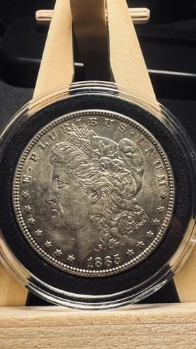 1885 Morgan Silver Dollar $1 –Philadelphia No Mint Mark – AU+Details –90% Silver
