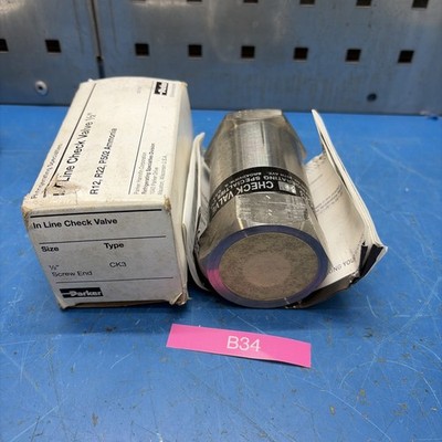 New Parker CK3 In Line Check Valve 1/2   Screw End Warranty Fast Shipping  
