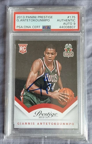 Giannis Antetokounmpo Rookie Auto Psa 9 #175 (RC) 2013-14 Panini Prestige