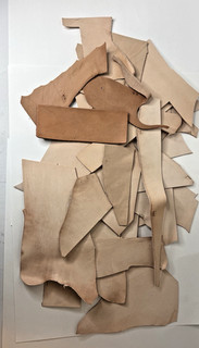 Tanned Leather Scraps. Various Weights & sizes. 2lb Bag.