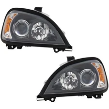 For 99-15 Columbia Projector Halogen Headlights Black Interior w/Bulbs SET PAIR