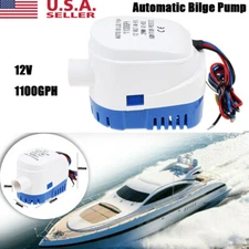 12V 1100GPH Automatic Bilge Pump Marine Boat RV Auto Submersible Water Pump USA