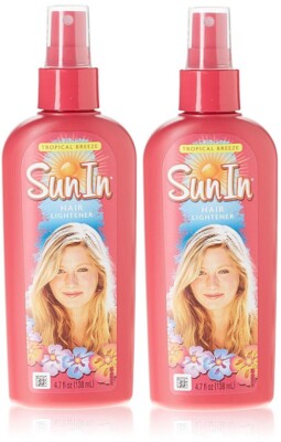 2 Pack Sun-In Hair Lightener, Tropical Breeze 4.7 fl oz (138.9 ml)