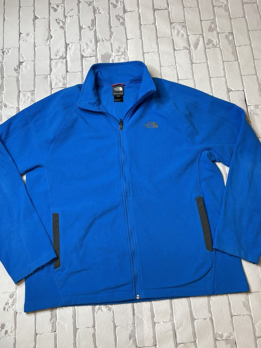 The North Face Flashdry Blue Lightweight Fleece Full Zip Jacket Mock Neck  Men XL - Main Image