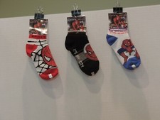 Spider-man 3 Vintage Kids Socks 3-pair 2007 Size 6-8.5 Never Worn