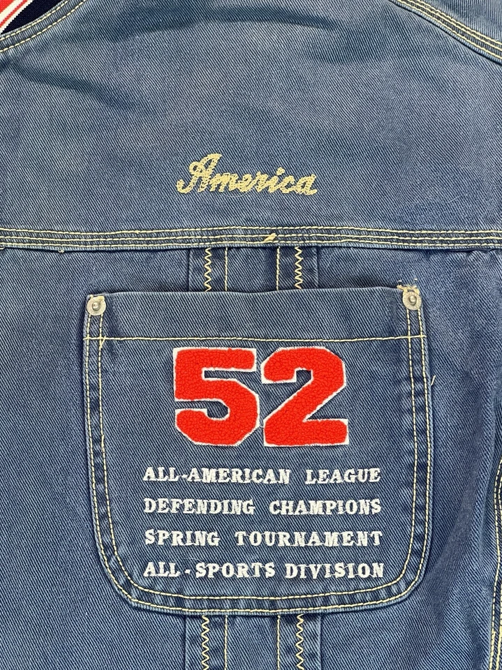 Vintage Men’s 1990’s Perry Ellis All American Denim Jacket Size XL No Hoodie - Image 2 of 4