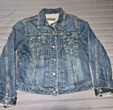 Stetson Western Jacket Womens Denim Button Blue 11-98-594-230-bu Two Pockets