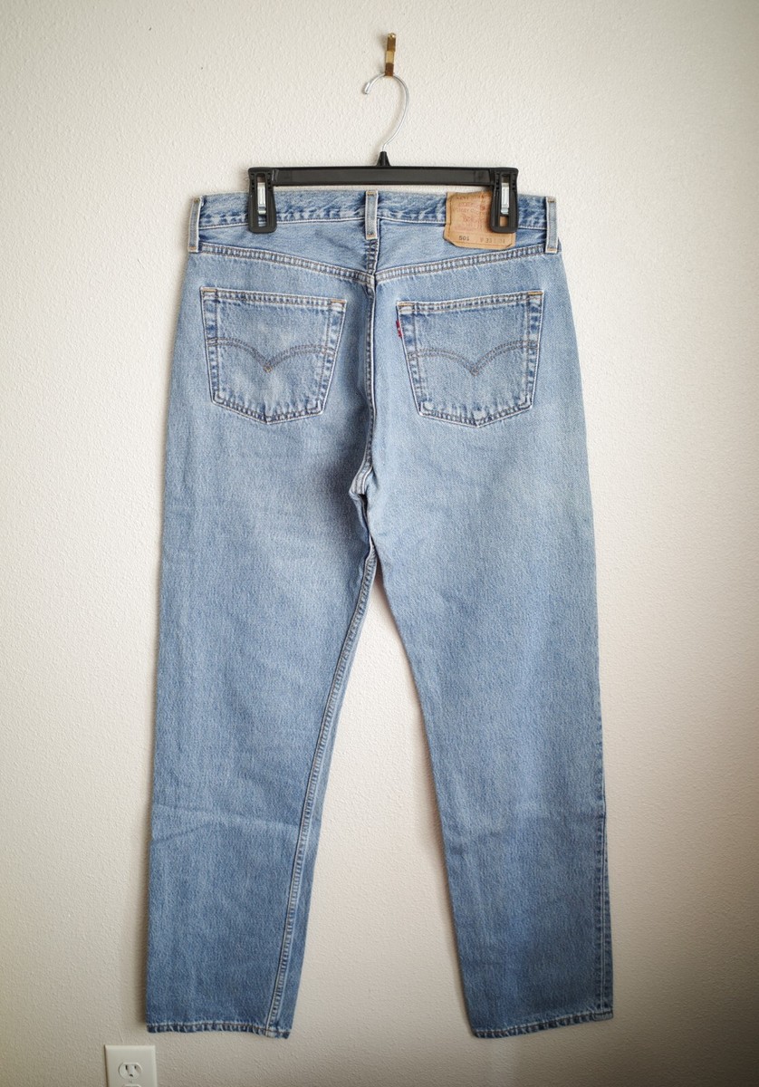 Vintage 90's Levi's 501 Denim Pants W33 L34 *W31 L33* USA Faded