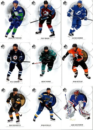 2020-21 SP Authentic Hockey Comlete Base Set 1 - 100