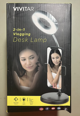 Vivitar 2 In 1 Desktop Vlogging Ring Light Lamp Phone Stand