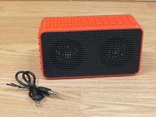 Brix Buildable Battery Operated Universal Red Rectangle Speaker Bundle  READ 