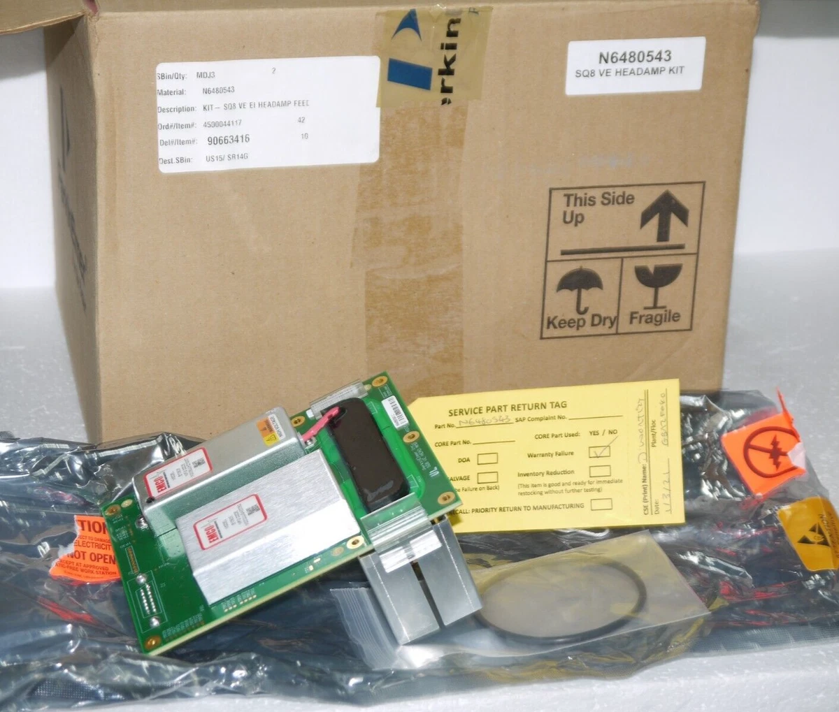 Perkin Elmer N6480543 KIT-SQ8 VE EI Headamp GC Mass Spec MS 