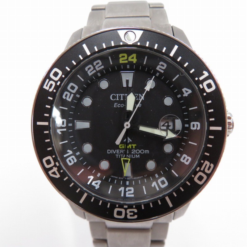 CITIZEN PROMASTER Marine BJ7110-89E Eco-Drive Titanium GMT Dive