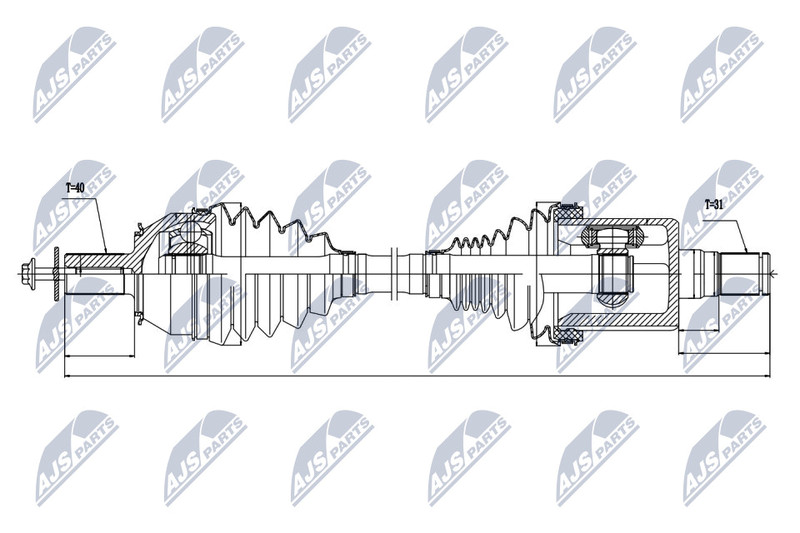Arbre de transmission pour Volvo S60 II et V60 en acier forgé renforcé