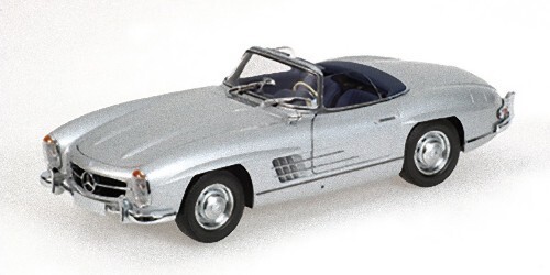 Mercedes 300SL Roadster 1957 argent 1/18 Minichamps 180039030, l'icône automobile