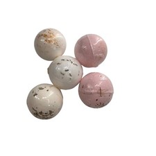 Set Of 5 Assorted Bath Bombs With Natural Ingredients For Relaxation Skincare a