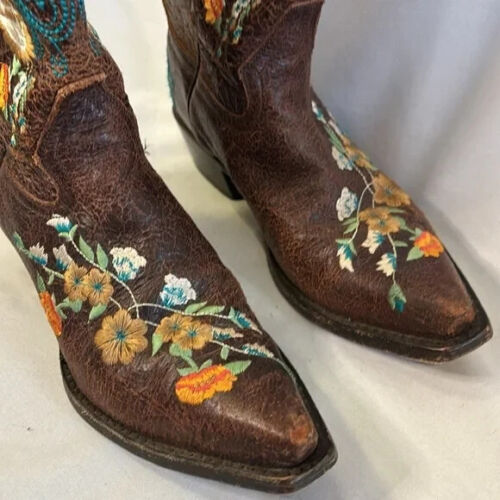 Macie Bean Western Boots Cowboy Never Promised You a Rose Garden Size 7.5 Floral - Picture 2 of 8