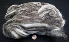 Needle Felting 100 Natural Wool Top Roving: CHOCOLATE CREAM - 2 Ounces