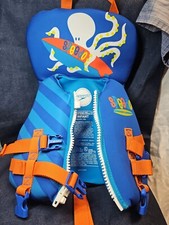 Speedo Infant Life Jacket Vest Kids Under 30Lbs Blue  Orange. Great Condition 