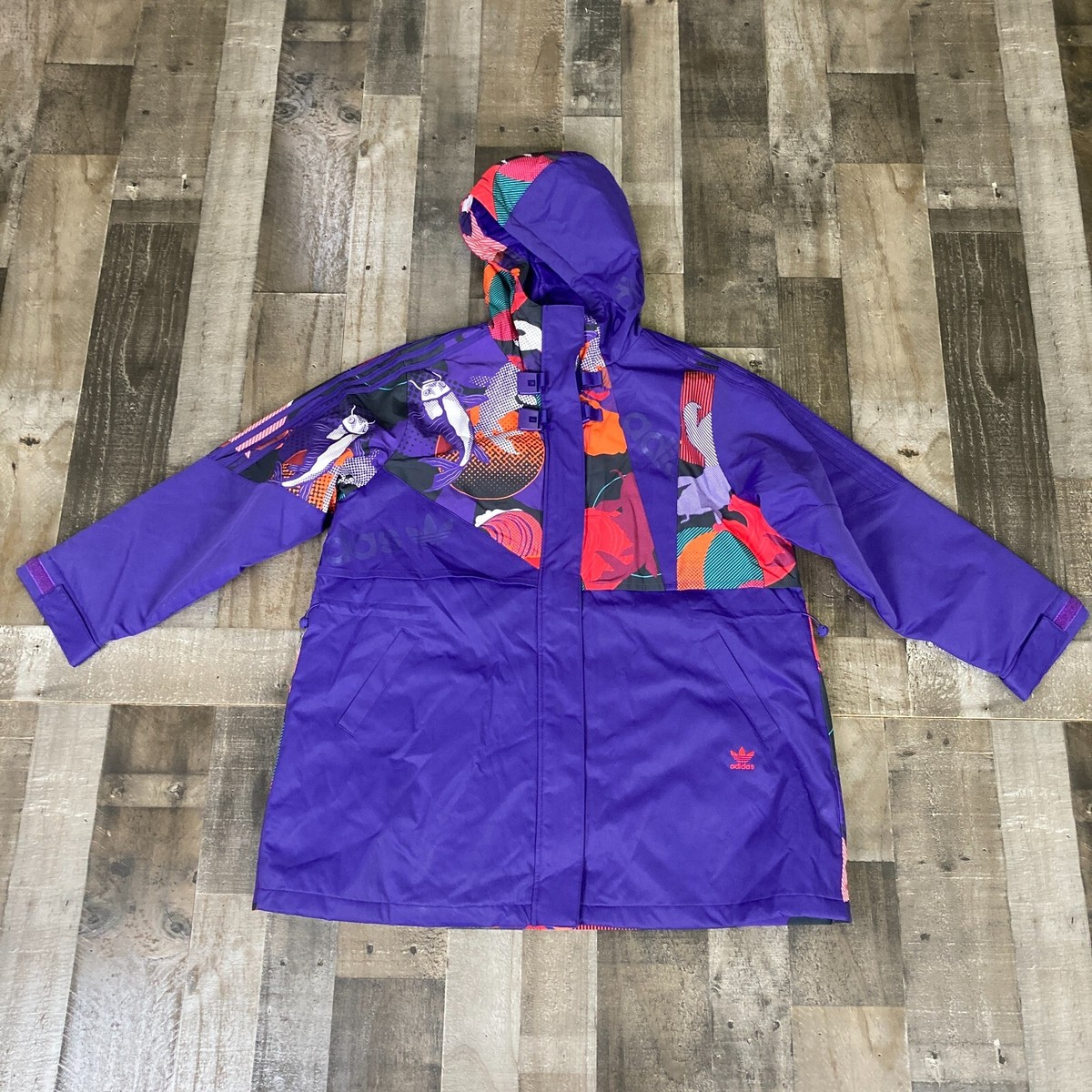 Adidas CNY Parka Purple/Multi-Color GN4742 Women's Size Medium NWT