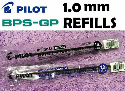 10x Pilot BPS GP REFILLS BLUE BLACK Red Pens 1.0mm MEDIUM Choose Color RFJ-GP-M