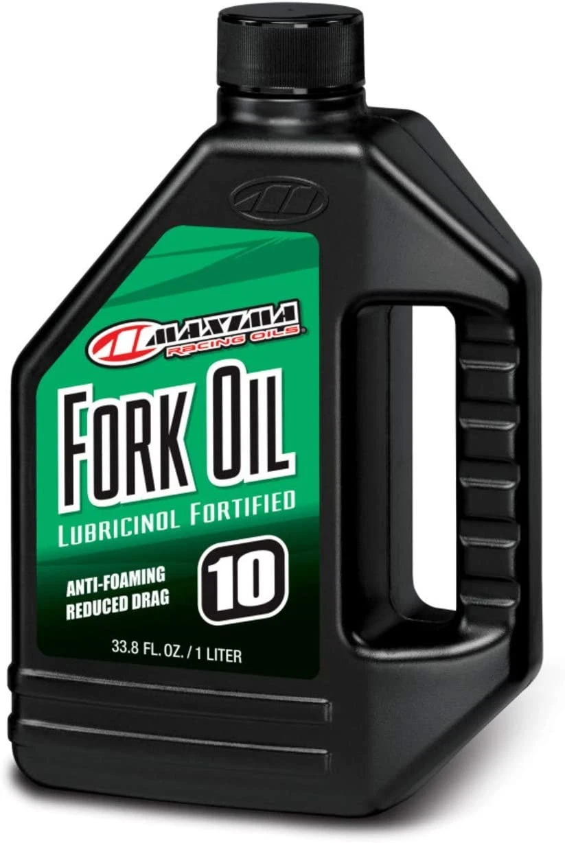 Maxima 55901 10WT Standard Hydraulic Fork Oil, BLACK