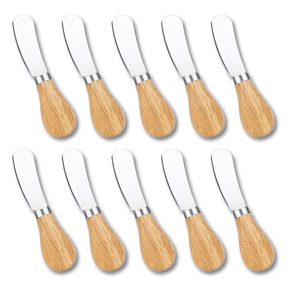 5X(10 Cuchillos Para Untar Queso, Cuchillo Para Untar Mantequilla Con Mang1003